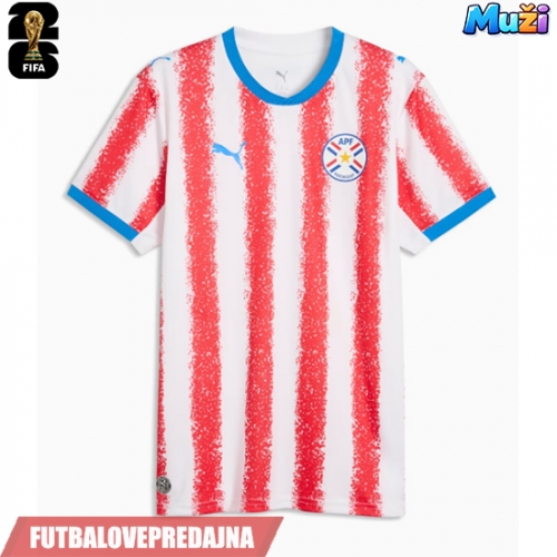 Lacne Muži Futbalové dres Paraguaj MS 2026 Krátky Rukáv - Domáci